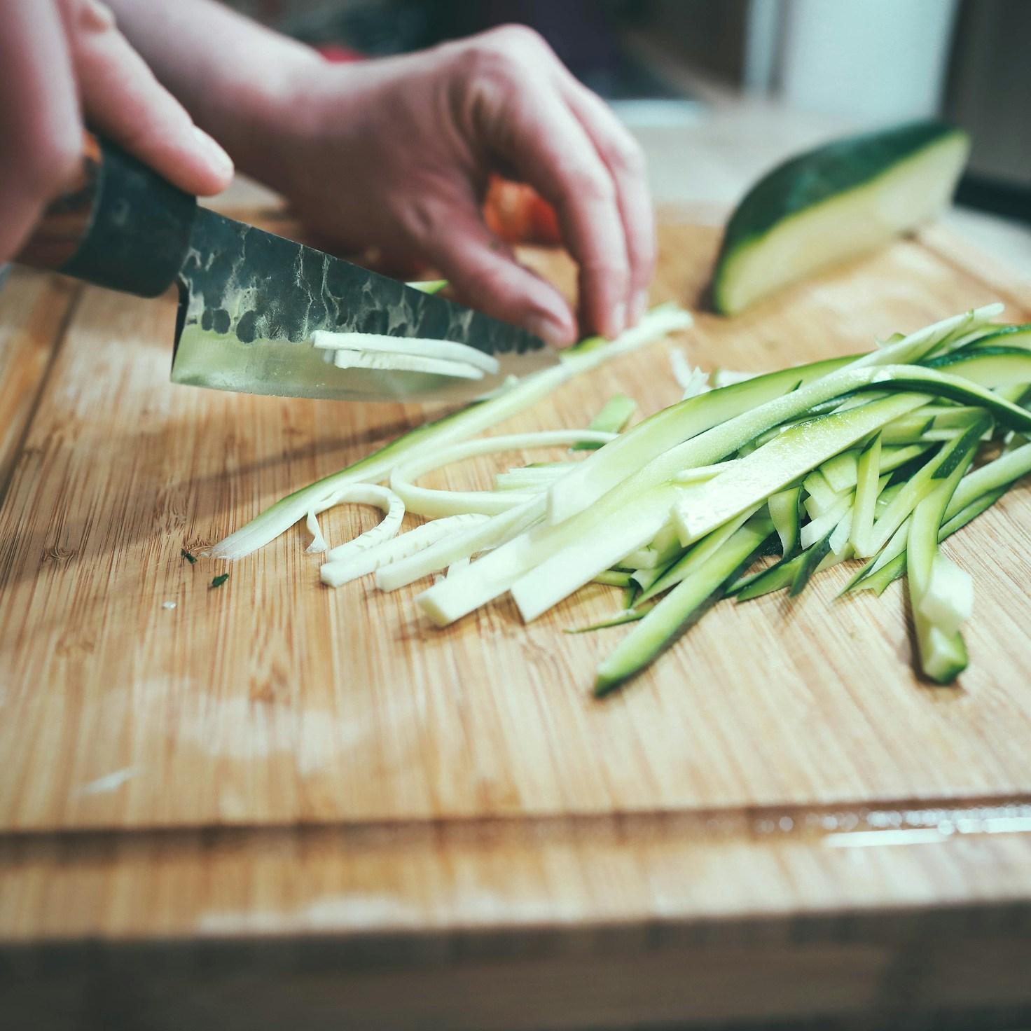 Ingredients prepared for a simple home dinner